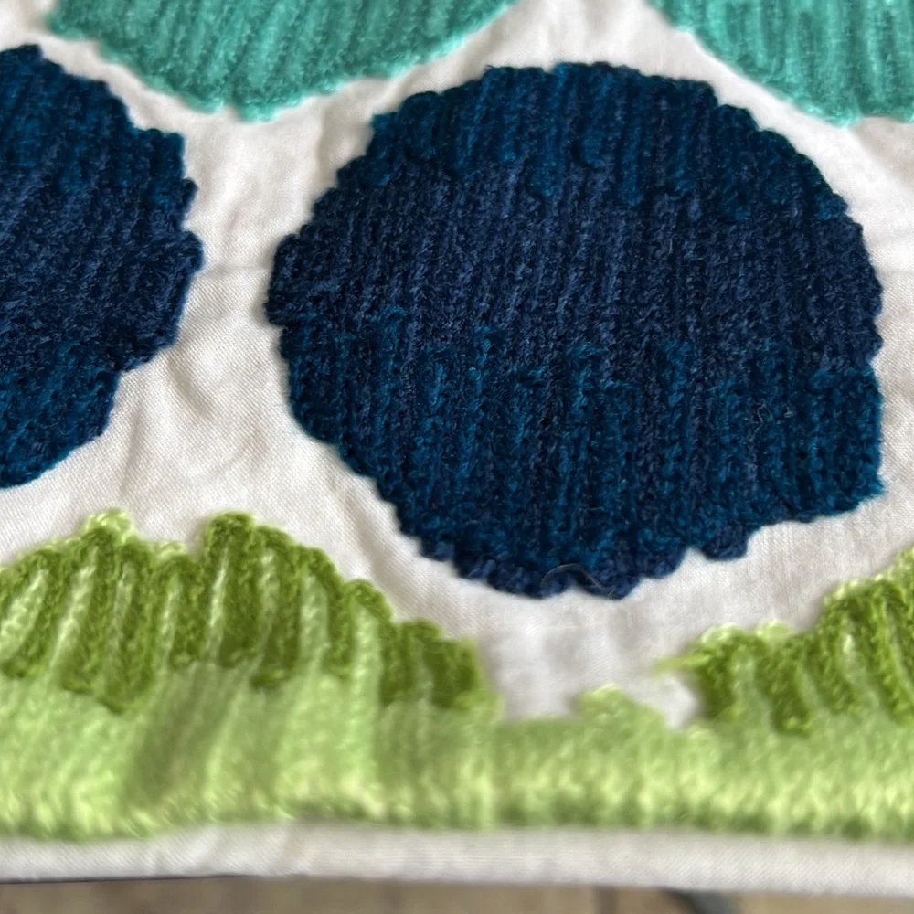 Gorgeous cushion cover modern design blue teal and green colors New no tag